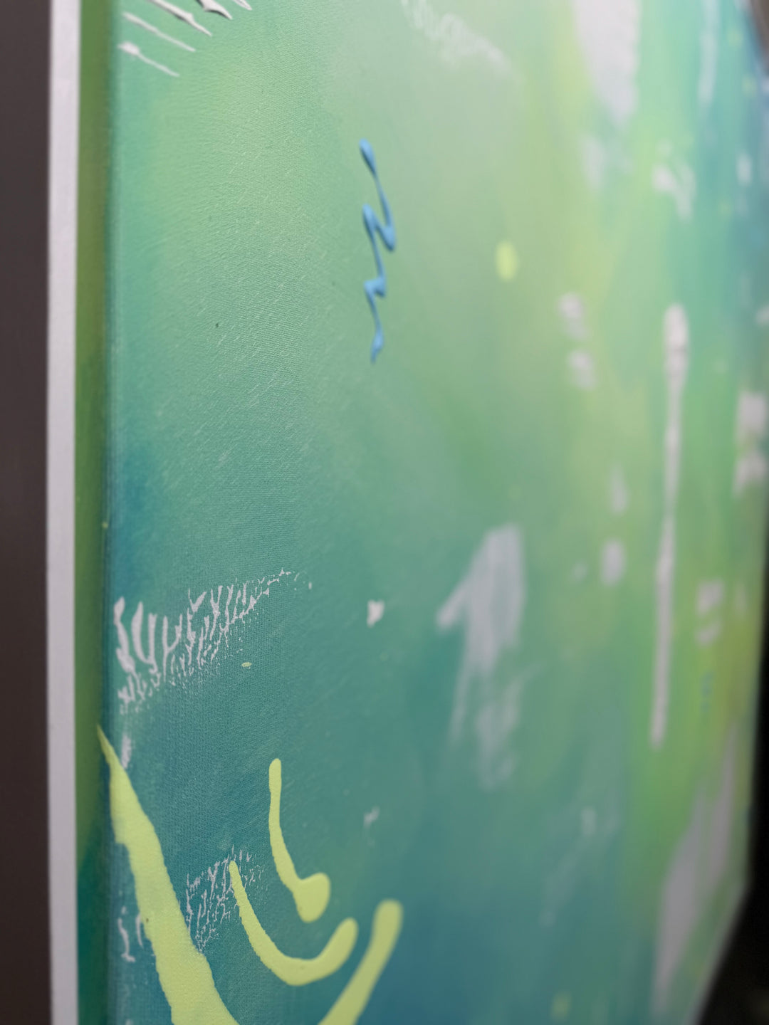 Wiese, Wasser. Weiter nichts. - Originalwerk 120 x 120 cm