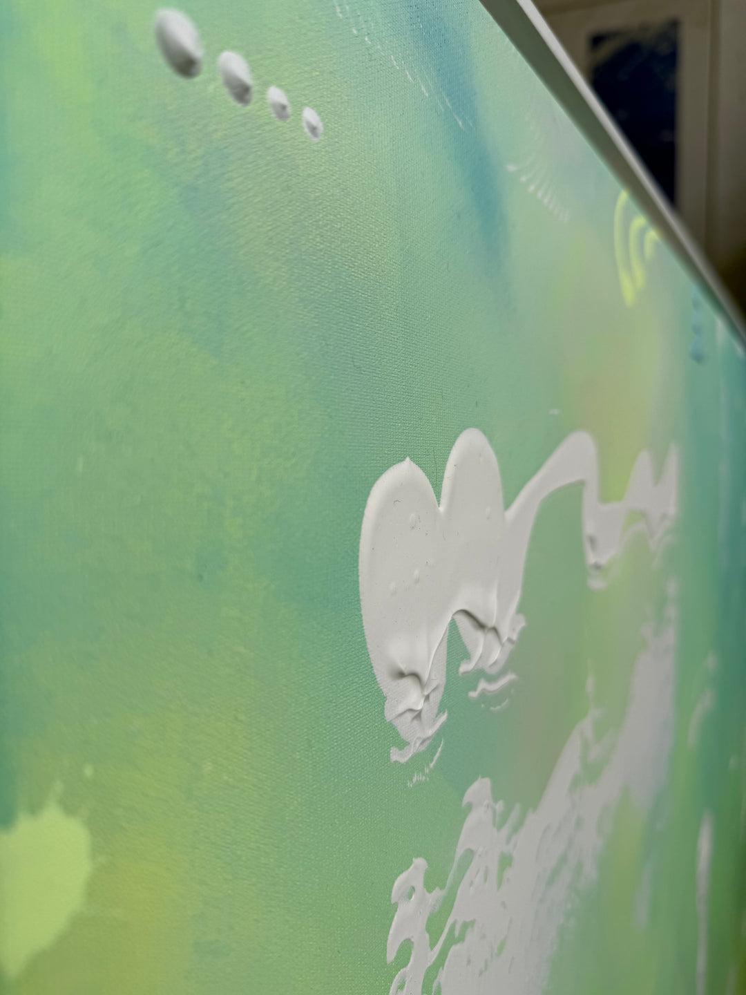 Wiese, Wasser. Weiter nichts. - Originalwerk 120 x 120 cm