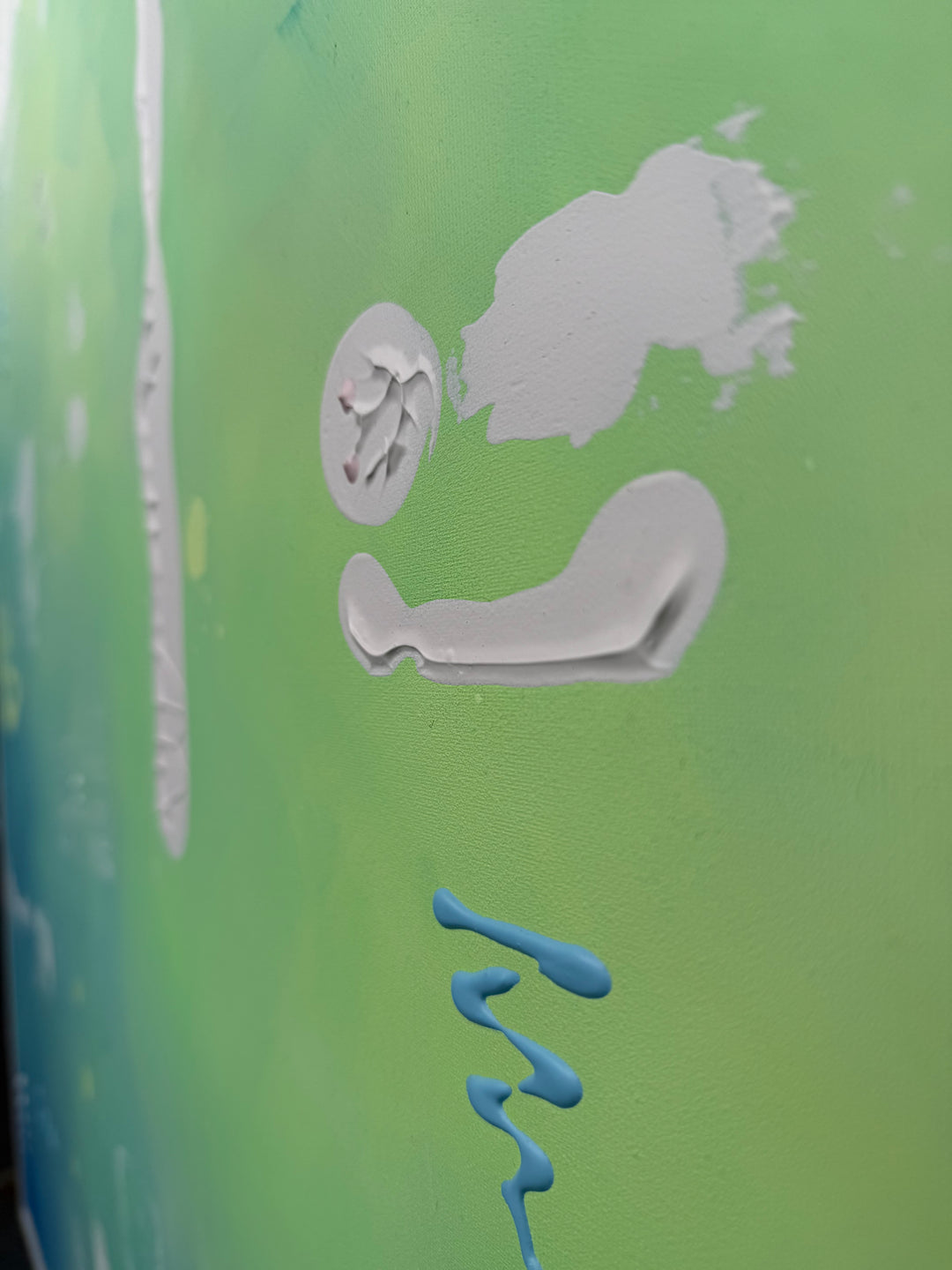 Wiese, Wasser. Weiter nichts. - Originalwerk 120 x 120 cm