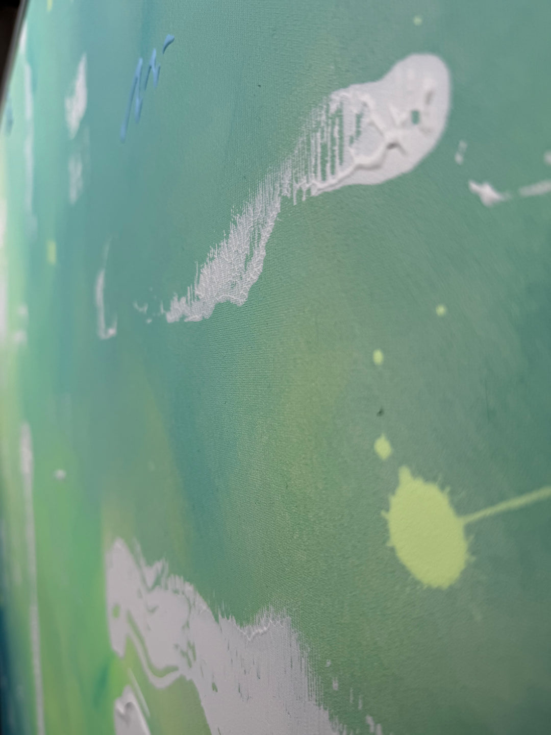 Wiese, Wasser. Weiter nichts. - Originalwerk 120 x 120 cm