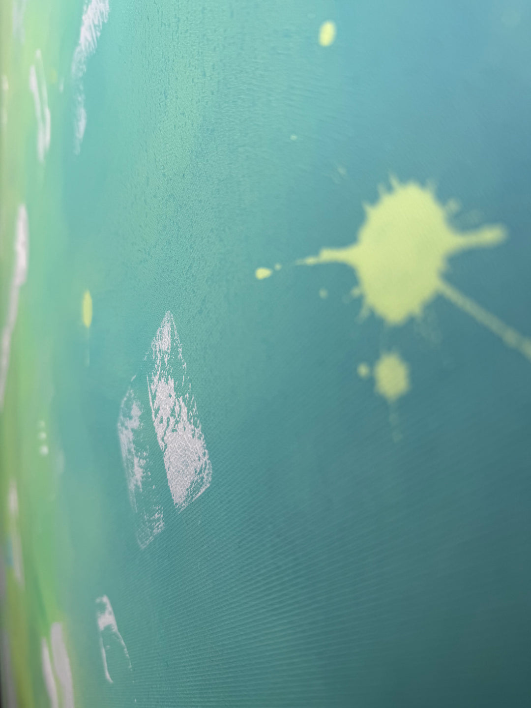 Wiese, Wasser. Weiter nichts. - Originalwerk 120 x 120 cm